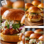 Juicy Bang Bang Chicken Sliders served on golden buns for an easy weeknight meal idea.