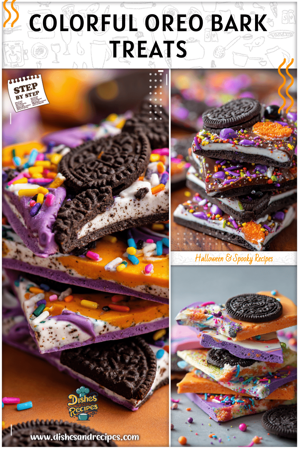 Colorful Oreo Bark Halloween Dessert 4 Colorful Oreo Bark Halloween Dessert