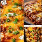 Easy Cheesy Ground Beef Enchiladas - One Pan Dinner Recipe 5 Easy Cheesy Ground Beef Enchiladas baked in one pan topped with melted cheese and served for Dinner Recipes Beef Ground.