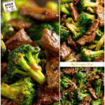 One pan beef and broccoli cooked with savory sauce for a quick and easy beef dinner.