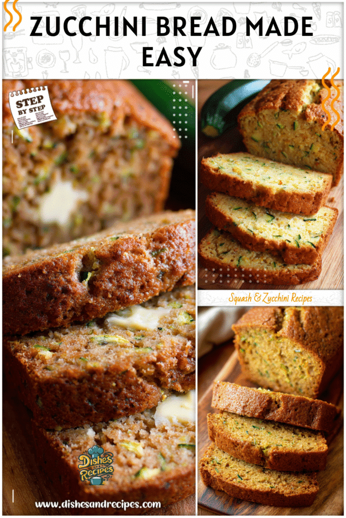 Bread machine zucchini bread loaf with slices ready to serve
