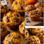 Low-fat Pumpkin Oatmeal Chocolate Chip Muffins & Cookies 5 Low-fat pumpkin oatmeal chocolate chip muffins and cookies side by side on a table