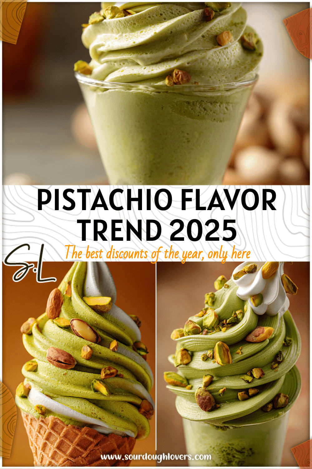 A vibrant pistachio dessert garnished with whipped cream showcasing the flavor of 2025 food trend.