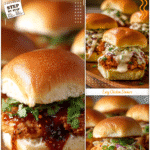Easy bang bang chicken sliders with spicy sauce served on soft rolls for weekday dinner.