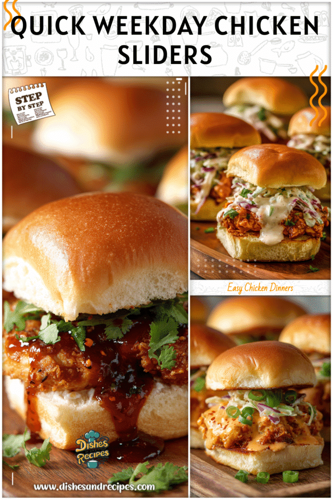 Easy bang bang chicken sliders with spicy sauce served on soft rolls for weekday dinner.