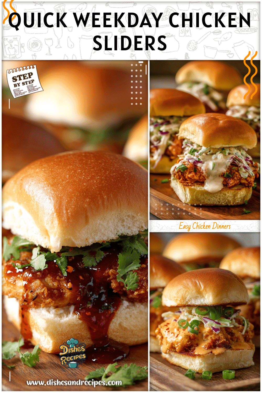 Easy bang bang chicken sliders with spicy sauce served on soft rolls for weekday dinner.