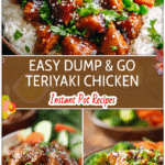 Dump and Go Crockpot Teriyaki Chicken for Easy Weeknight Dinners 5 Bowl of teriyaki chicken with rice and vegetables made as a healthy crock pot dinner and kid friendly meal.