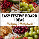 Easy Charcuterie Board Thanksgiving setup with Watermelon Turkey centerpiece and colorful Thanksgiving Festive Food arrangements.