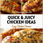Platter of juicy chicken breasts ready for serving made with Fast Baked Chicken Recipes.