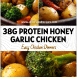No-Fuss Crock Pot Slow Cooker Honey Garlic Chicken & Veggies 5 Tender Honey Garlic Chicken with potatoes and broccoli cooked in a Crock Pot Slow Cooker for a healthy family dinner.