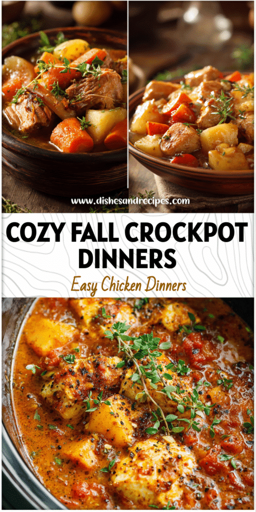 Home 36 Rustic table featuring comforting fall crockpot dinners and easy family-style slow cooker meals.