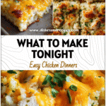 What To Make With Riced Cauliflower: Cheesy Chicken Casserole 5 Cheesy chicken cauliflower rice casserole cut into squares on a baking tray.