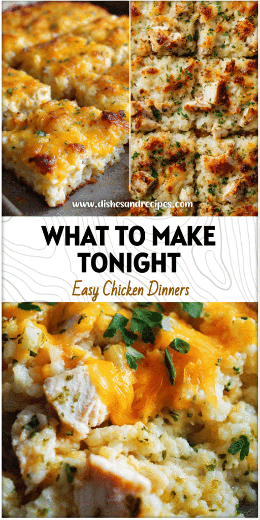 Cheesy chicken cauliflower rice casserole cut into squares on a baking tray.