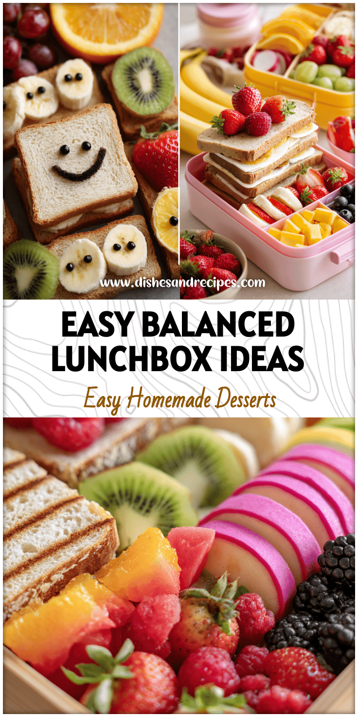Colorful lunchbox filled with fruits, sandwiches, and snacks for a Balanced Packed Lunch and Fun Packed Lunches For Kids.