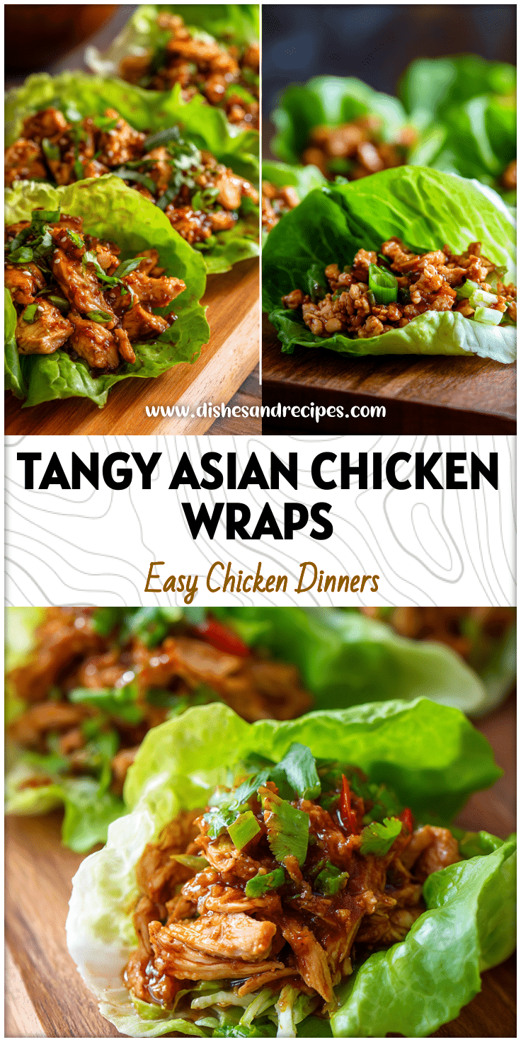Asian Chicken Lettuce Wraps with crisp lettuce, savory Lettuce Wrap Sauce, and colorful Asian Chicken filling.