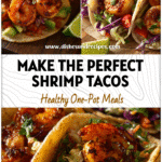 Flavorful Shrimp Taco Meal with Citrus Marinade & Healthy Twist 5 Close-up of shrimp tacos wrapped in soft tortillas with vibrant citrus marinade and fresh toppings