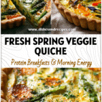 Golden-baked Spring Vegetable Quiche filled with fresh herbs and colorful veggies, perfect for a vegetarian brunch.