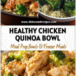 Bowl filled with Chicken And Broccoli Quinoa showcasing a colorful Quinoa Healthy dinner recipe.