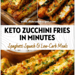 Keto Zucchini Fries Air Fryer Recipe for Quick Oven Meals 5 Keto zucchini fries cooked in an air fryer oven basket until golden and crisp.