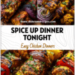 Colorful Moroccan-spiced Chicken Kabobs on skewers served with dipping sauce and herbs.