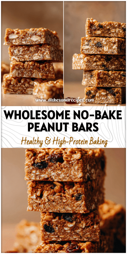 Home 13 Stack of Healthy Vegan Peanut Butter Bars showing soft layers of Wowbutter Granola Bars cut into neat squares.