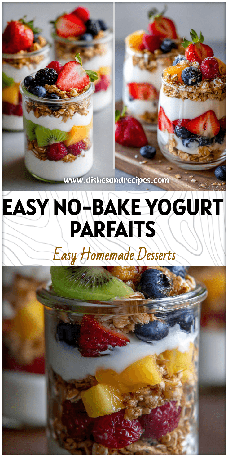No-Bake Yogurt Fruit Cups | Layered Greek Yogurt Parfait