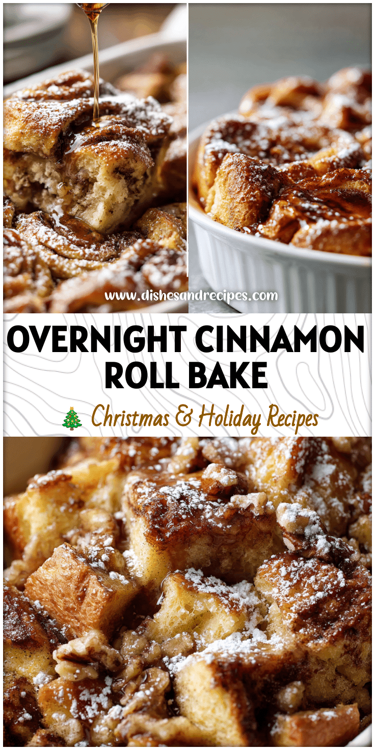 Overnight Cinnamon Roll French Toast Casserole with Bourbon-Maple Twist