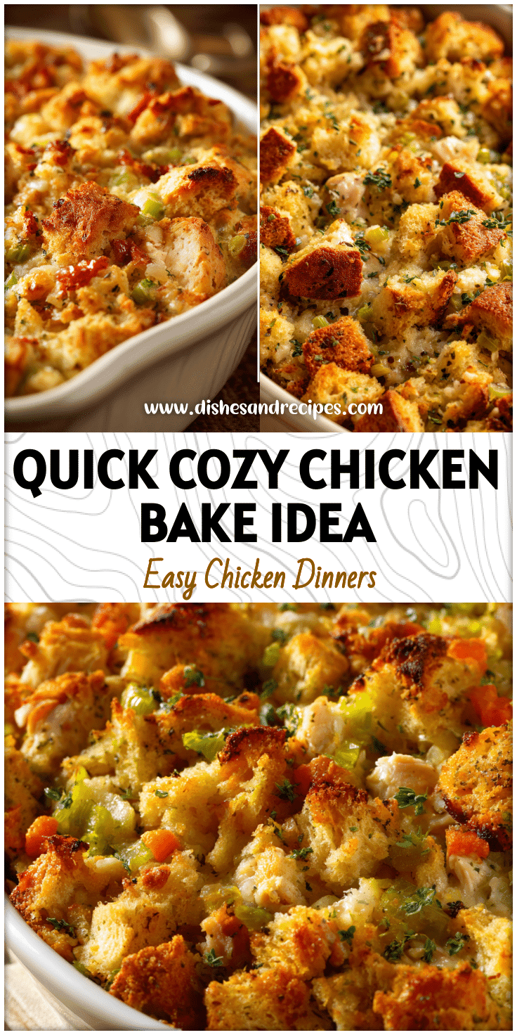 Quick Chicken & Stuffing Bake – Easy Comfort Meal Using Stove Top Stuffing