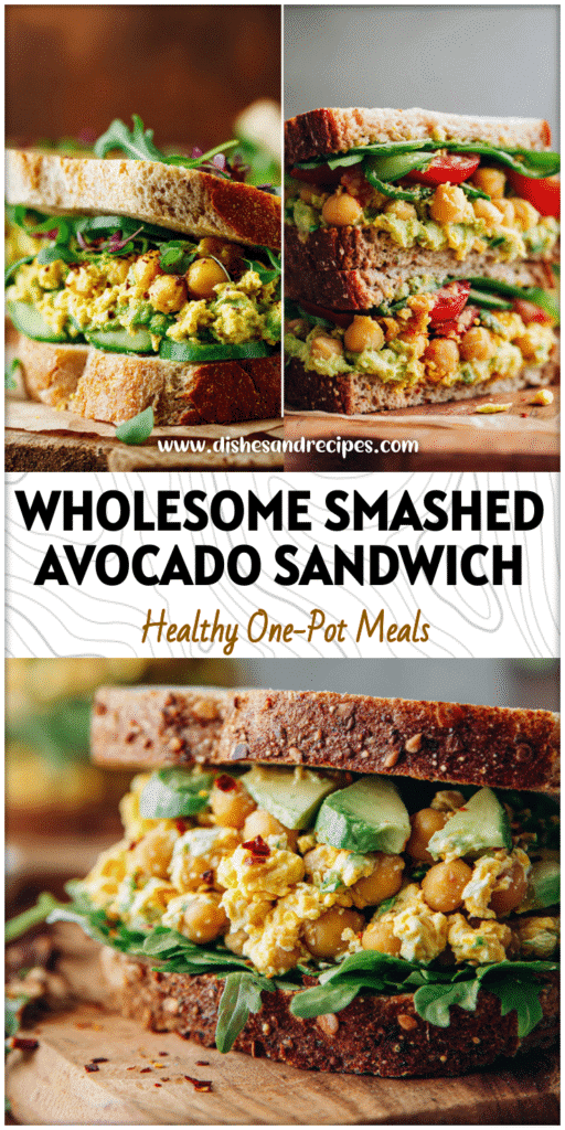 Home 17 Healthy Vegetarian Cucumber And Avocado Sandwich with mashed chickpeas and crisp lettuce on rustic bread.