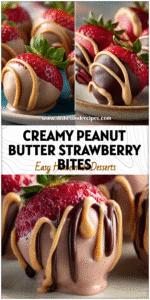 Sylvie Carroway 7 Chocolate-dipped strawberries with a light peanut butter yogurt drizzle displayed on a dessert plate.