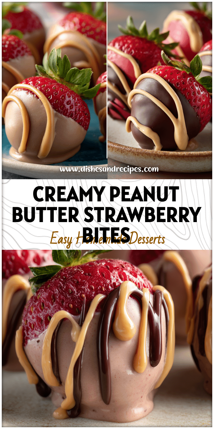 Chocolate-dipped strawberries with a light peanut butter yogurt drizzle displayed on a dessert plate.