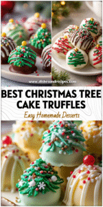 Home 3 Festive plate with Little Debbie Christmas Tree Cake truffles topped with sprinkles and holiday decor.