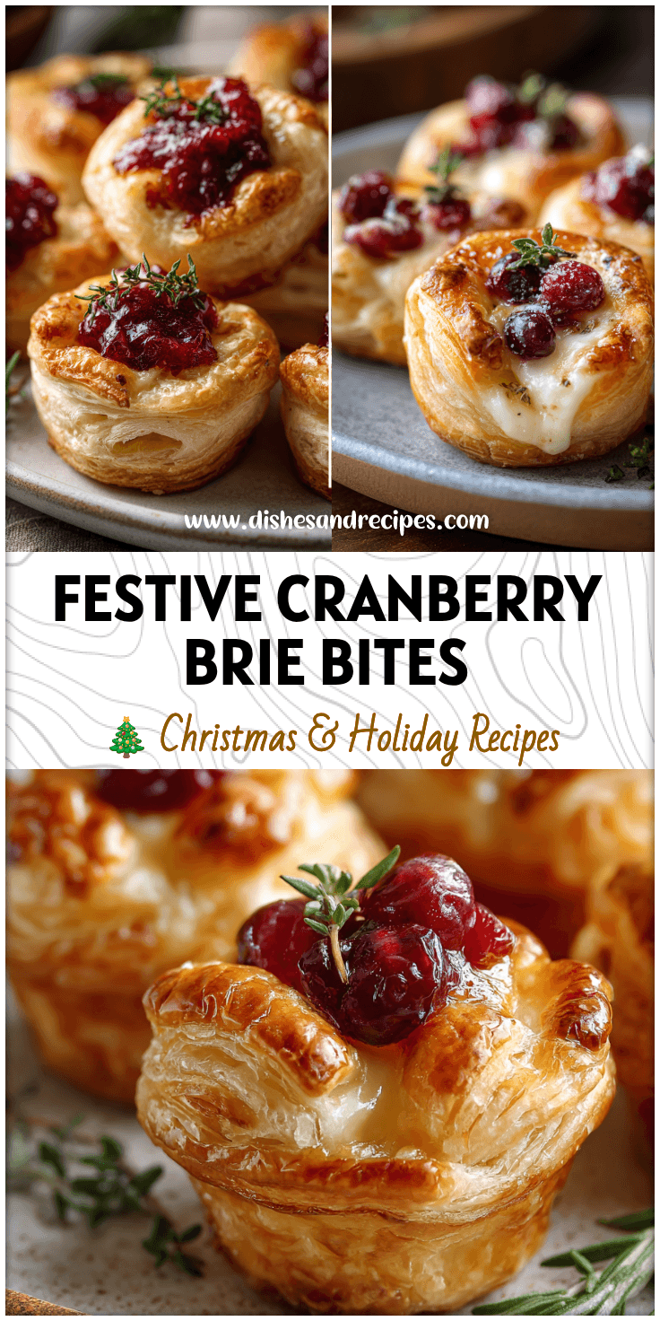 Cranberry Brie Puff Pastry Bites | Festive Holiday Appetizers 4 Cranberry Brie Puff Pastry Bites - Festive Holiday Appetizers