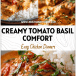 Tender chicken in creamy tomato basil sauce served from a slow cooker for a comforting Crockpot Chicken Tomato recipe