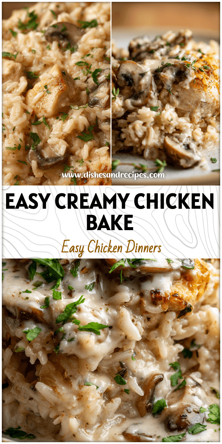 Easy Chicken & Rice Bake with Cream Of Mushroom Soup