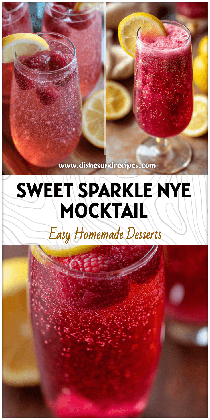 Glittery pink raspberry mocktail in a tall glass with lemon slice at a neon-themed drink mixing station