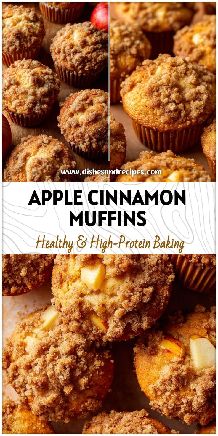 Bakery-Style Apple Cinnamon Muffins with Crumb Topping