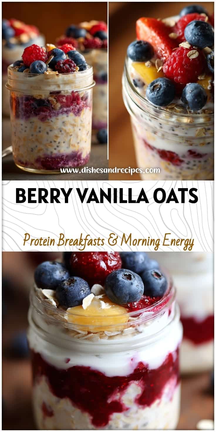 Berry Vanilla Protein Overnight Oats with Yogurt & Fruit 14 Berry Vanilla Protein Overnight Oats with Yogurt & Fruit