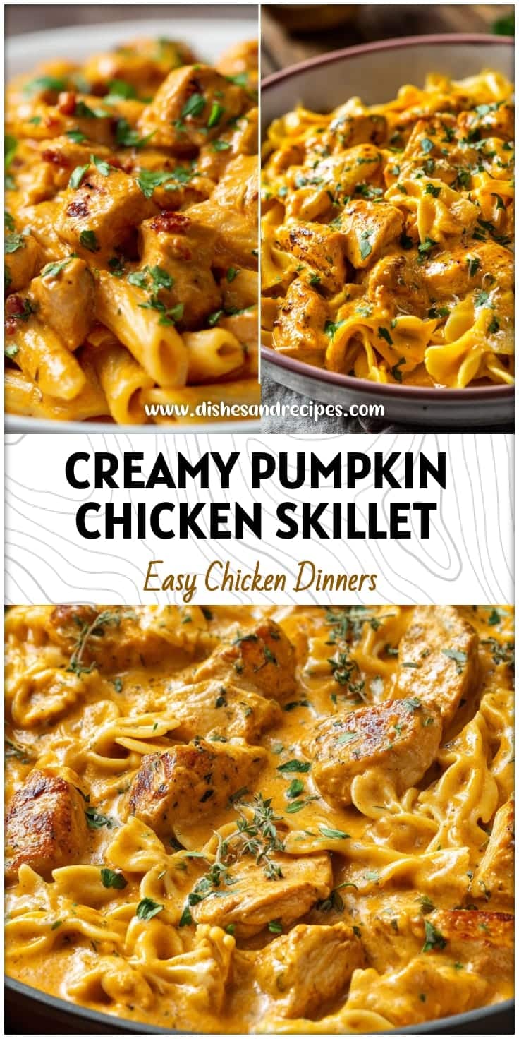 Creamy Pumpkin Chicken Skillet: Easy Fall Dinner Recipe