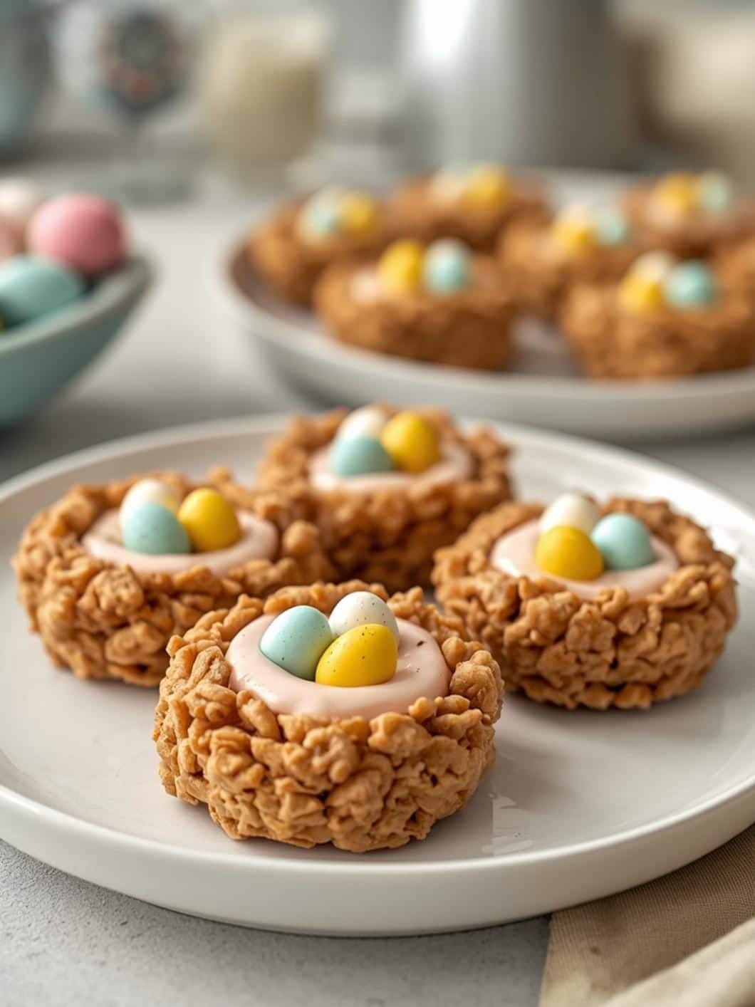 Easy Easter Rice Krispie Nests - Fun & Cheap Easter Snacks for Kids!