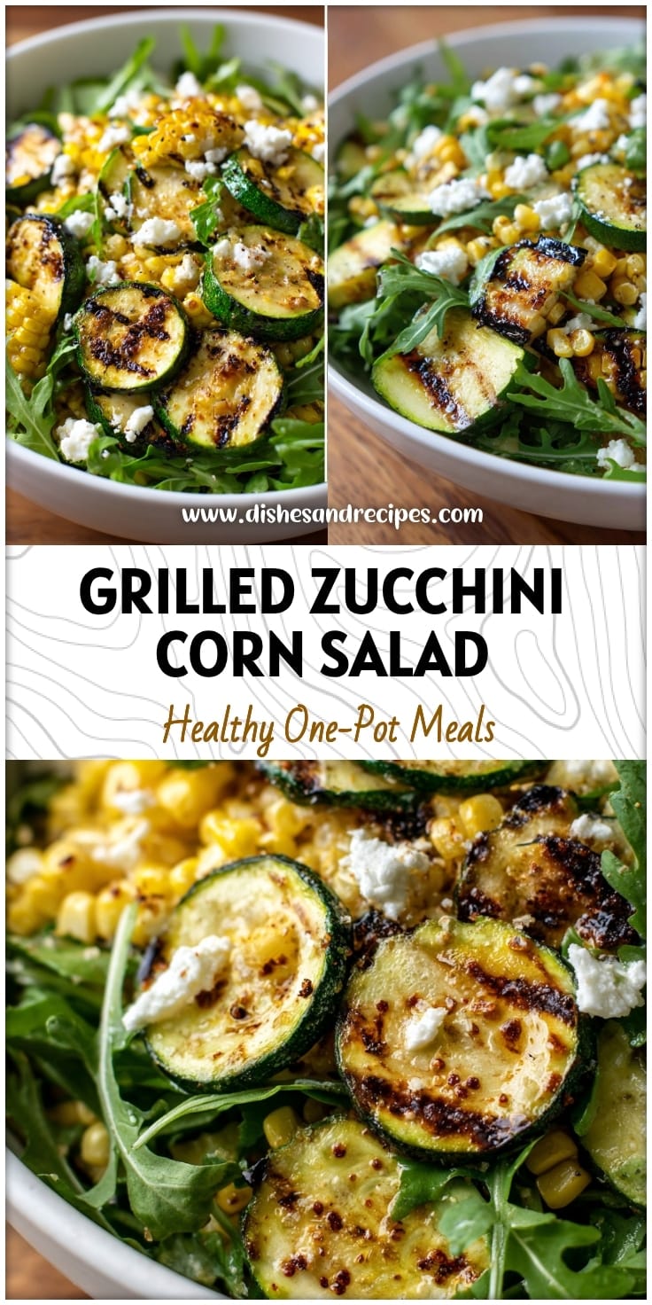 Grilled Zucchini & Corn Salad with Arugula and Cheese
