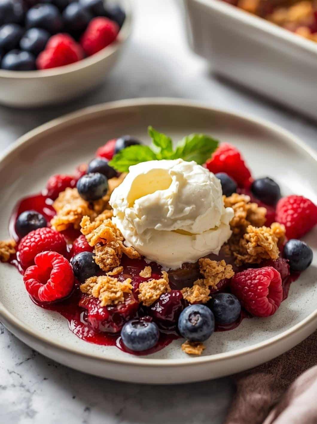 Lightened Summer Berry Crisp Recipe