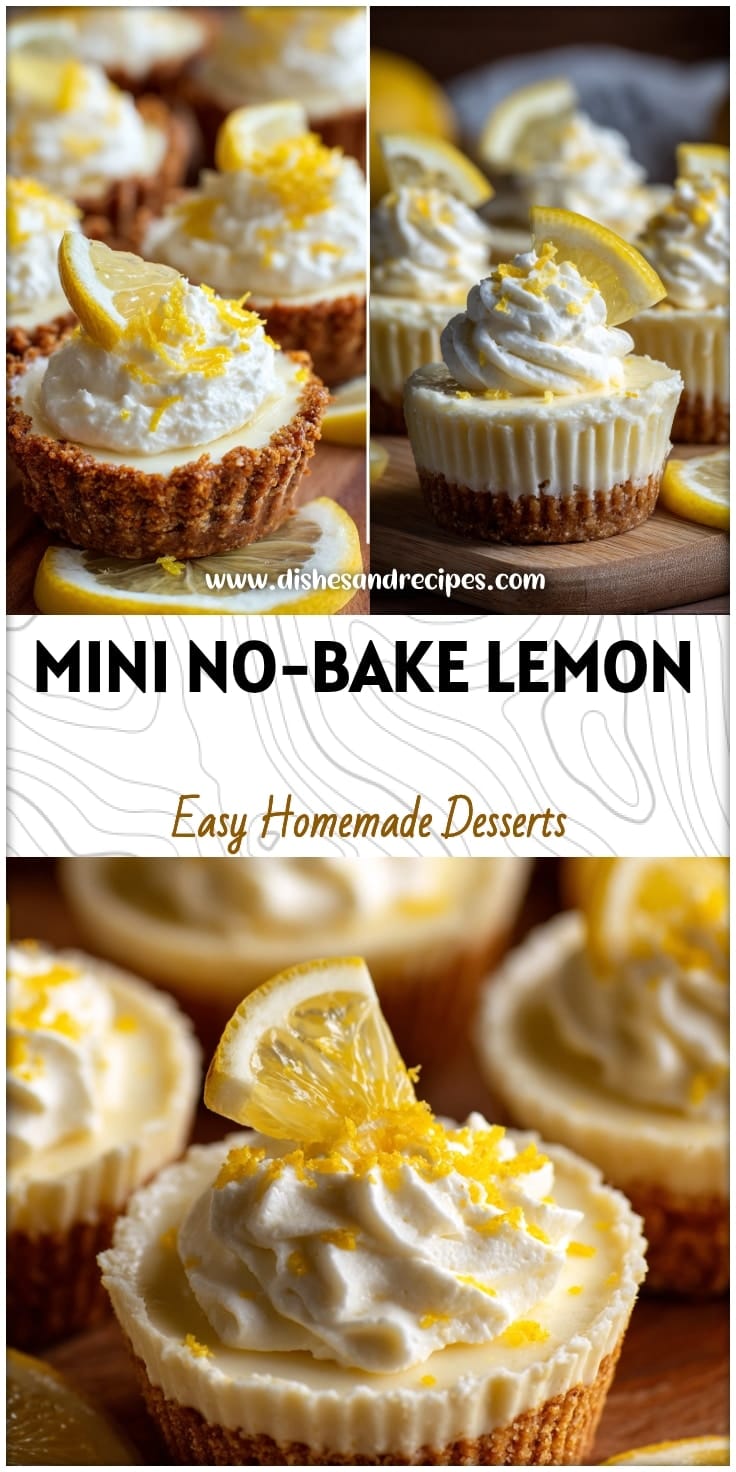 Easy Mini No-Bake Lemon Cheesecakes
