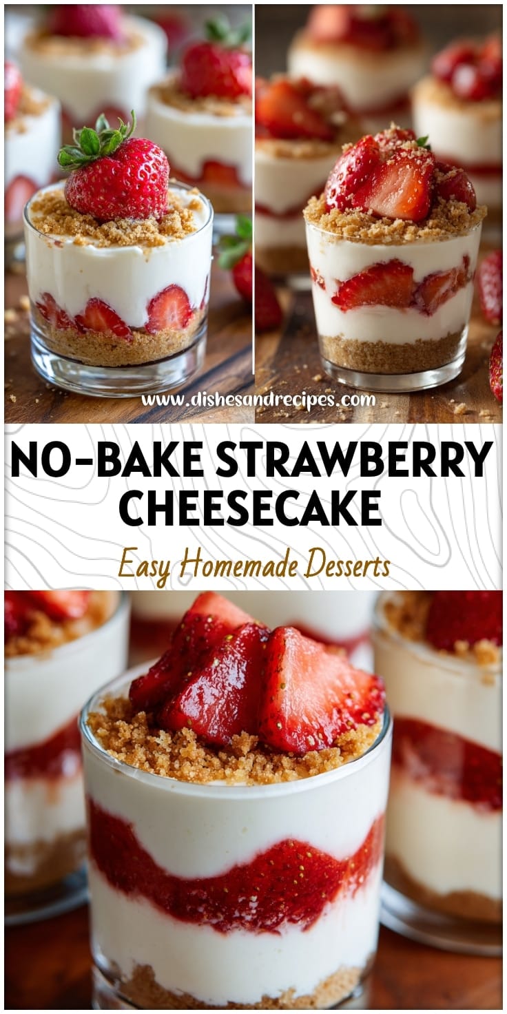 No-Bake Strawberry Cheesecake Cups: Quick & Easy Mini Desserts