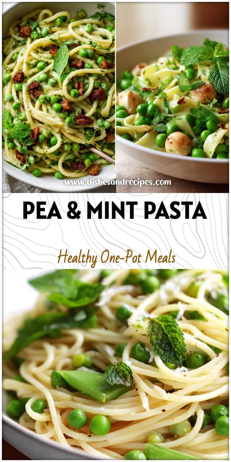 Spring Pea & Mint Pasta with Savory Bites