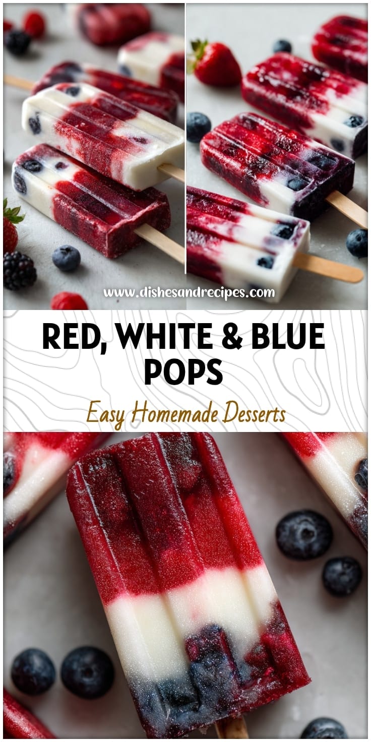 Red, White & Blue Yogurt Popsicles: Easy Fourth of July Food Idea