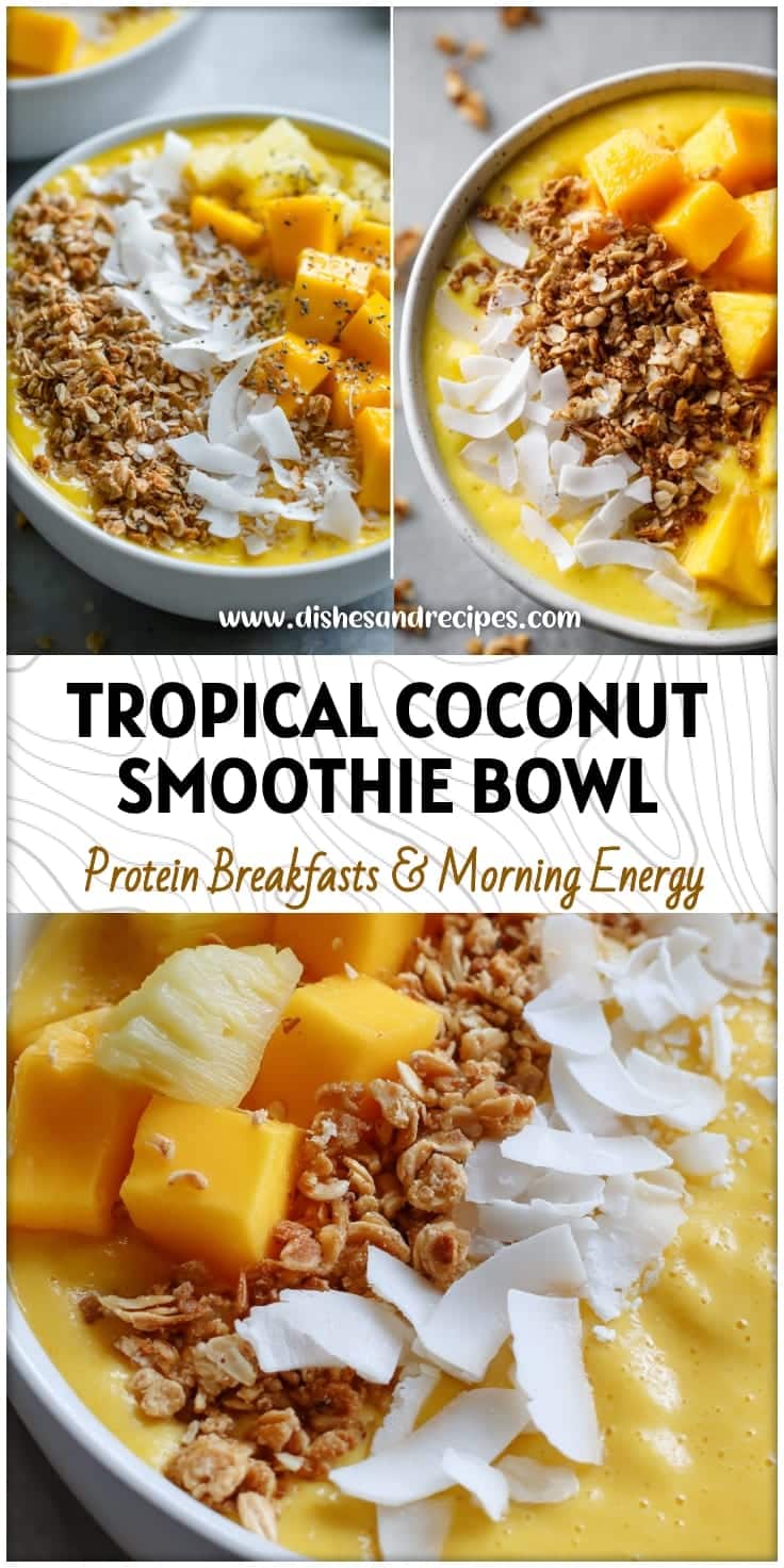 Mango Pineapple Coconut Smoothie Bowl - Healthy & Energizing Breakfast