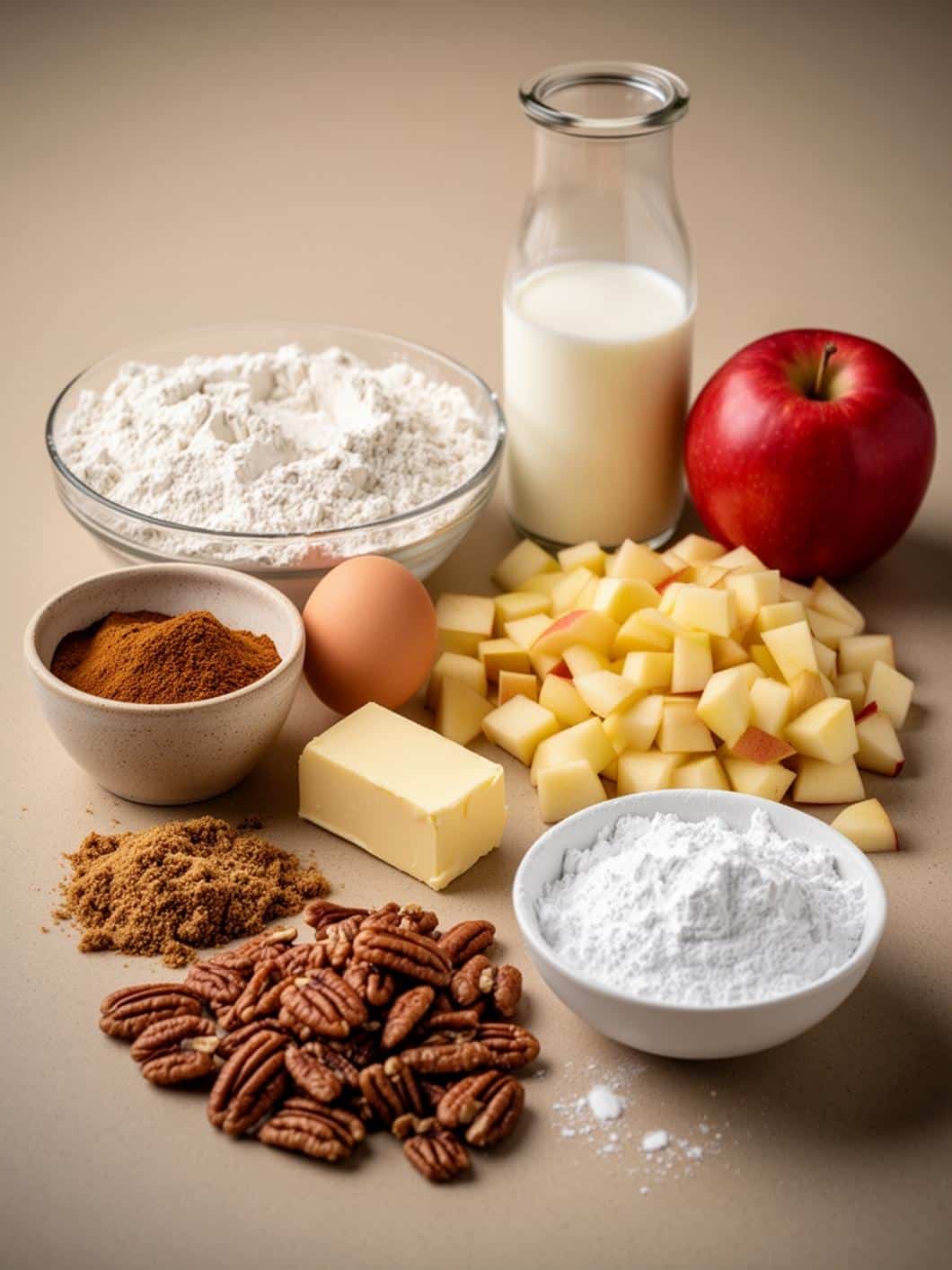 Apple Cinnamon Crumb Bread with Pecans - Easy Nutty Apple Bread Recipe