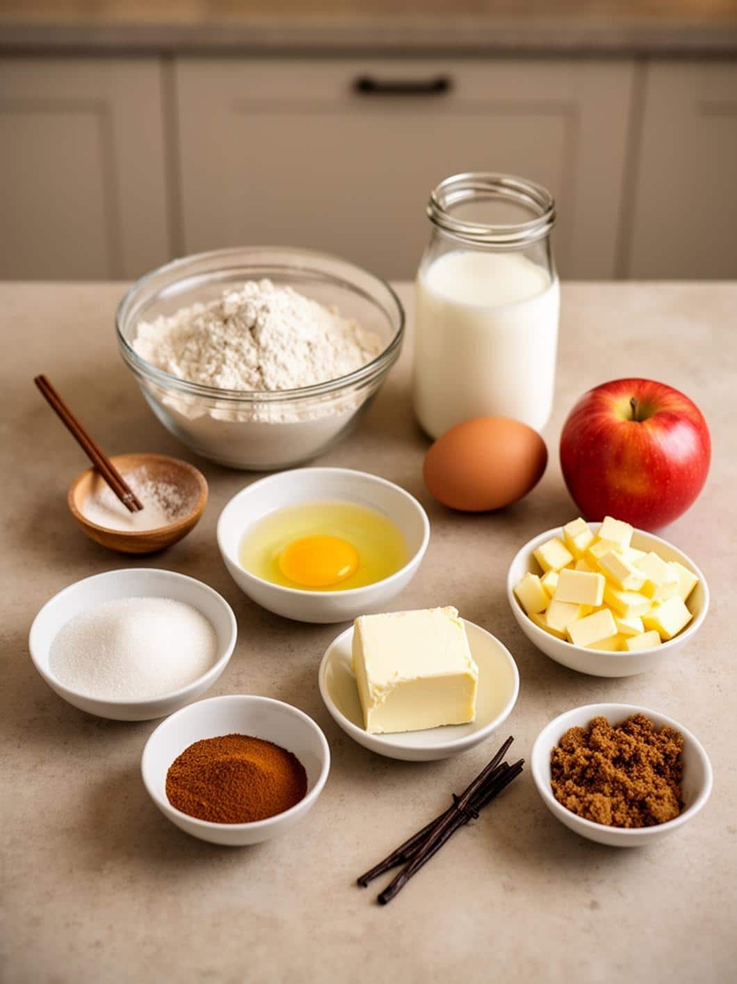 Apple Cinnamon Crumble Cake with Cream Cheese Filling