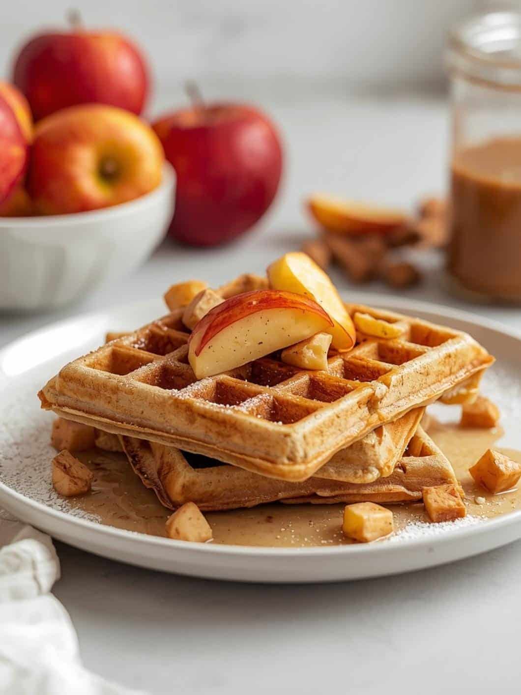 Apple Cinnamon Protein Waffles: Easy & Healthy Breakfast Idea